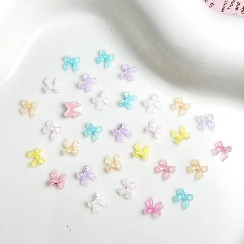 Bow Resin Nail Art Decoration 10 pcs
