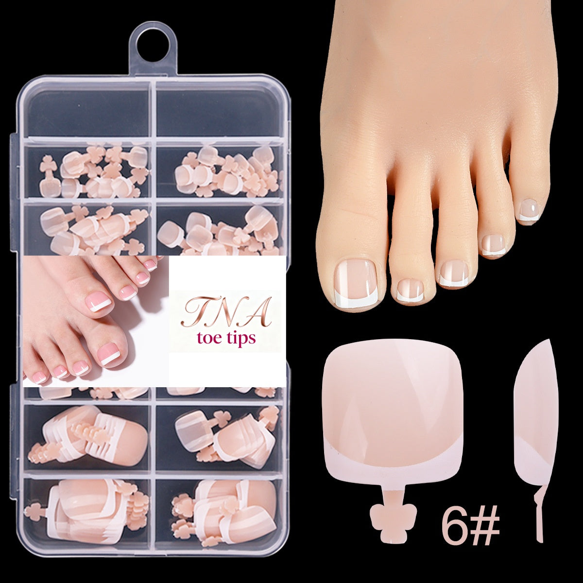 Press On French Toe Tips 120pcs