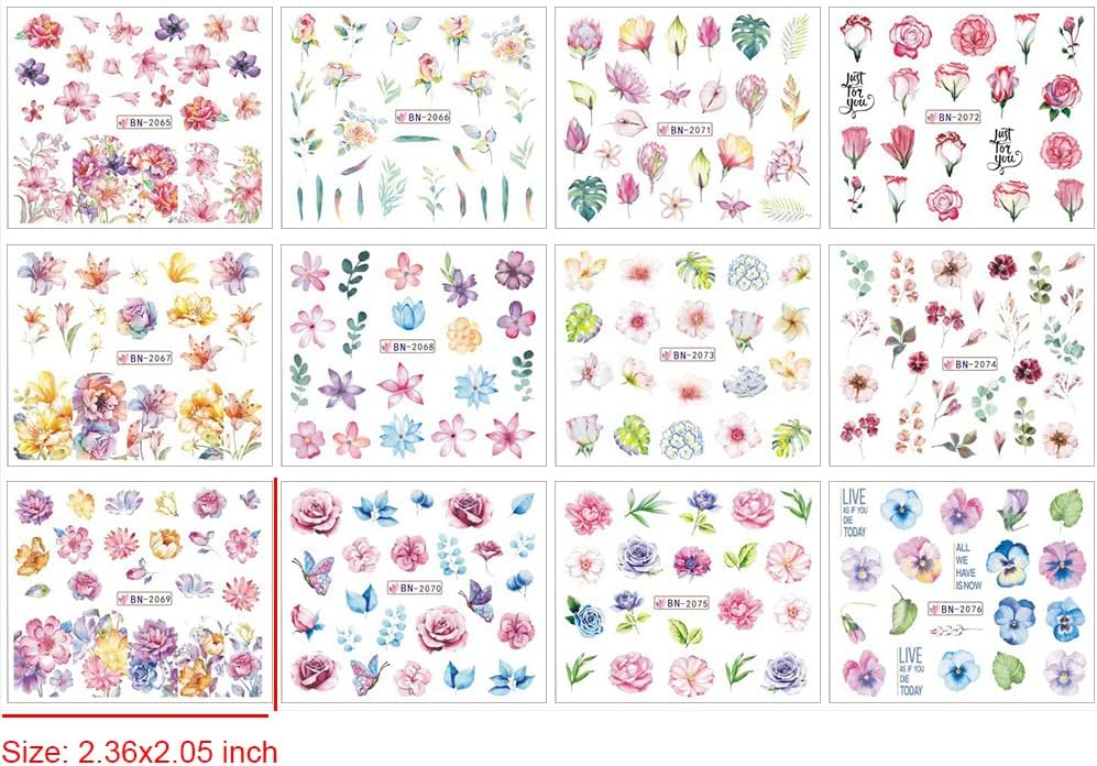 Floral Nail art decal