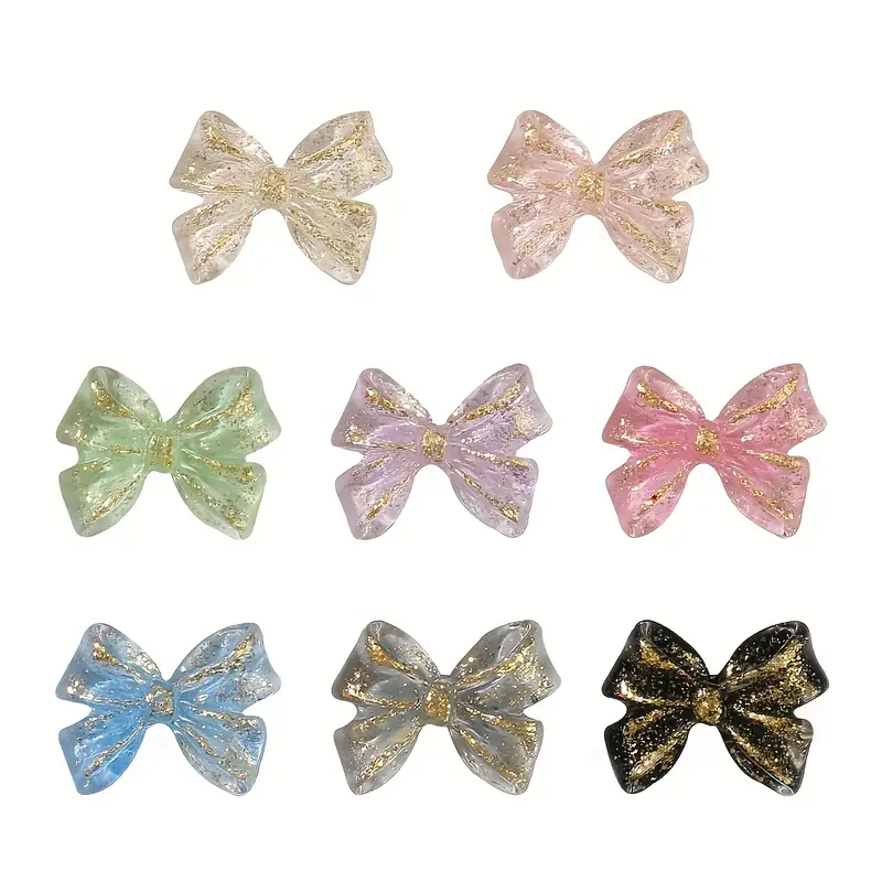 Bow Resin Nail Art Decoration 10 pcs