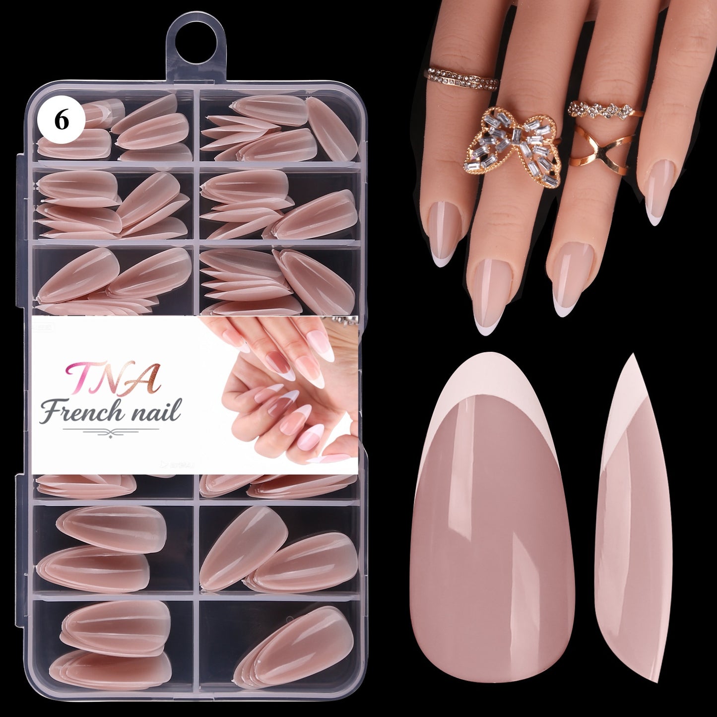 Press On French Tips 120pcs