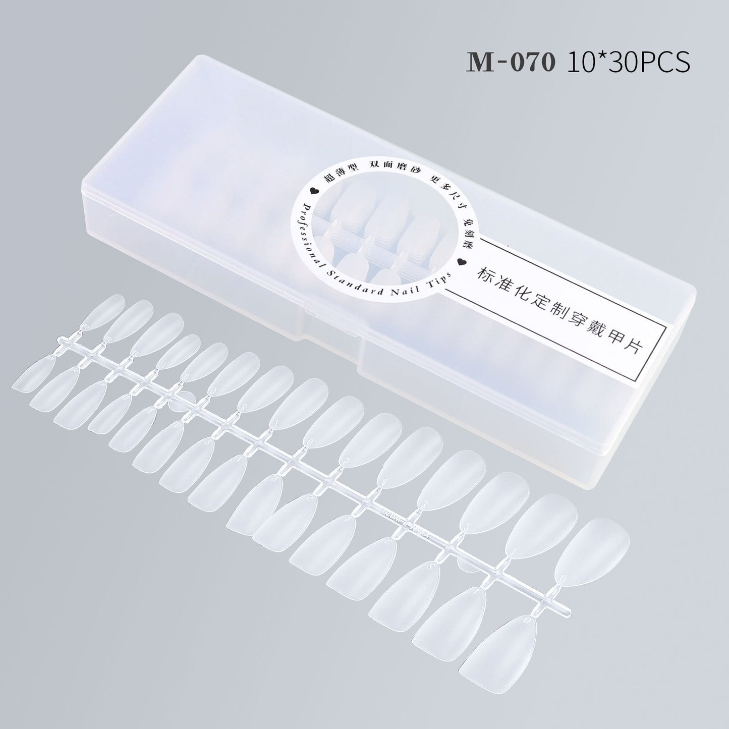 M070 Full Cover Soft Clear Tips 300pcs