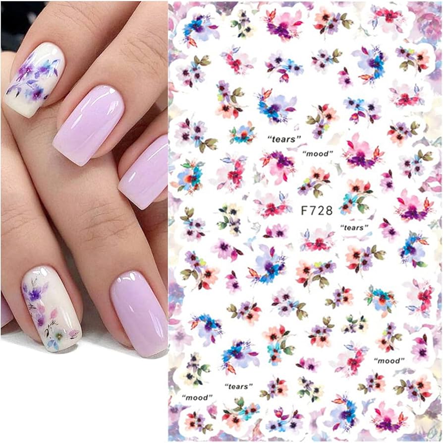 Flower Nail Sticker F728
