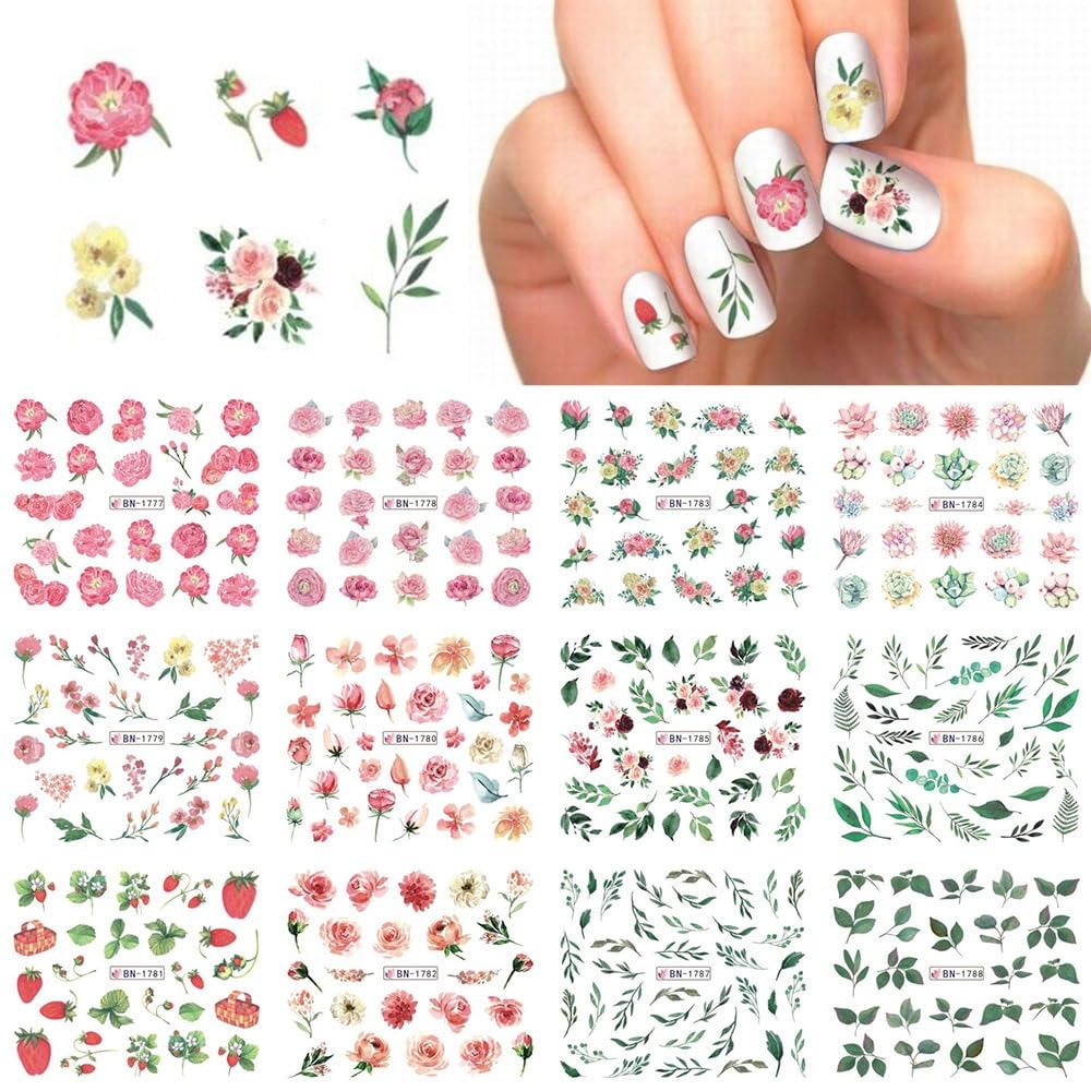 Floral Nail art decal