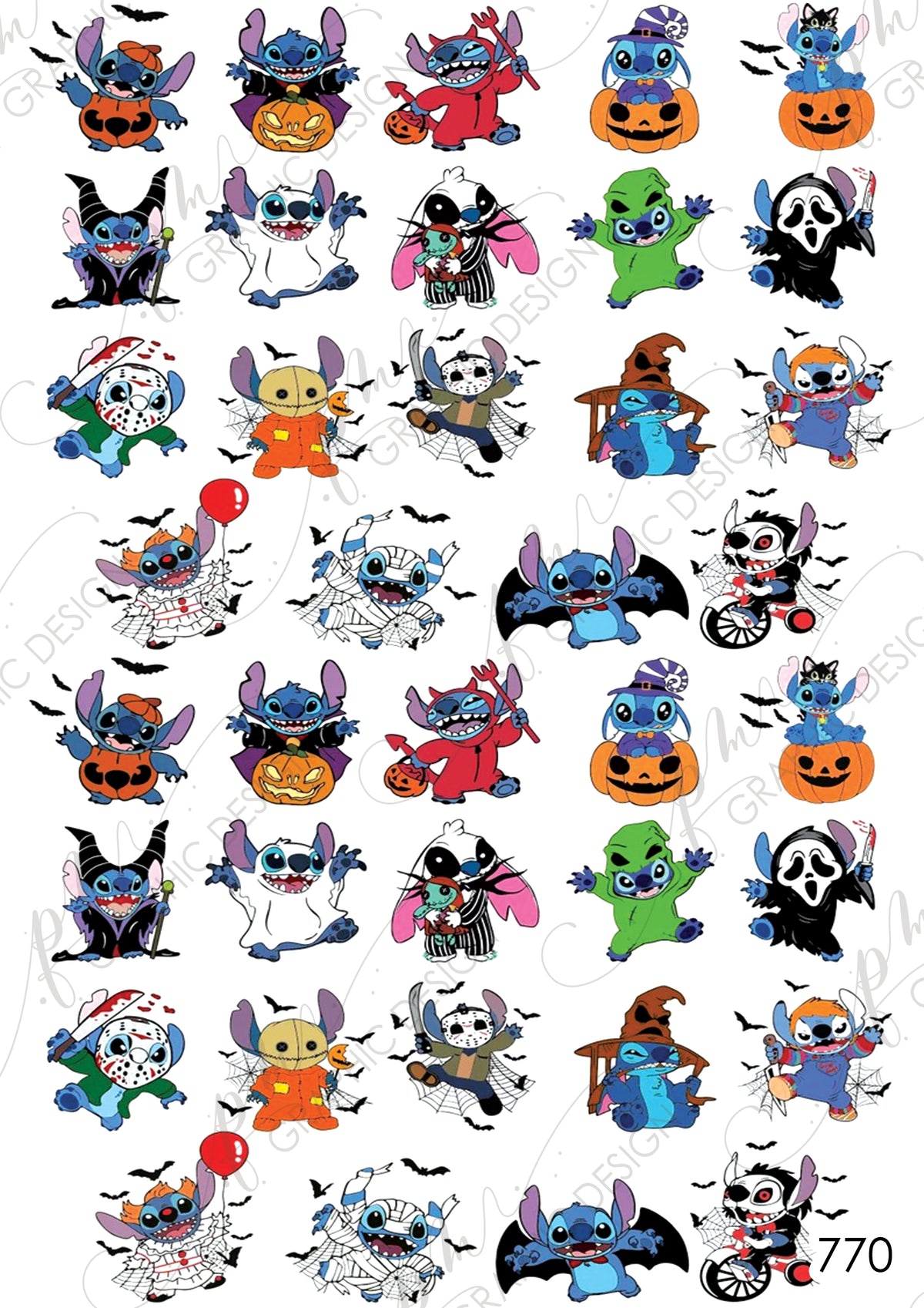 Stitch Nail Art Decal 770