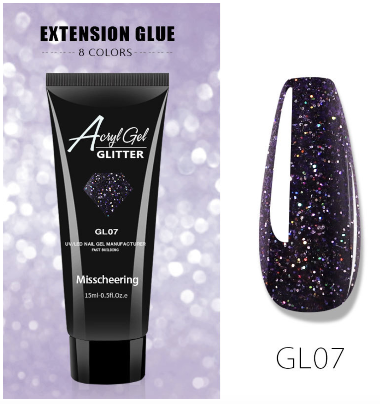 Glitter Poly Gel 15ml
