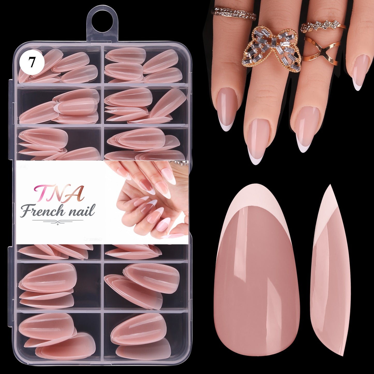 Press On French Tips 120pcs