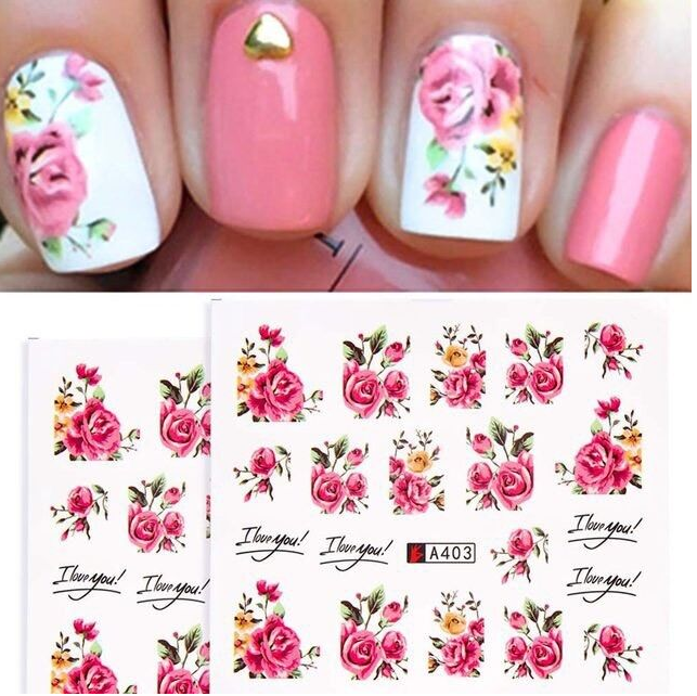 Flower Nail Decal A403