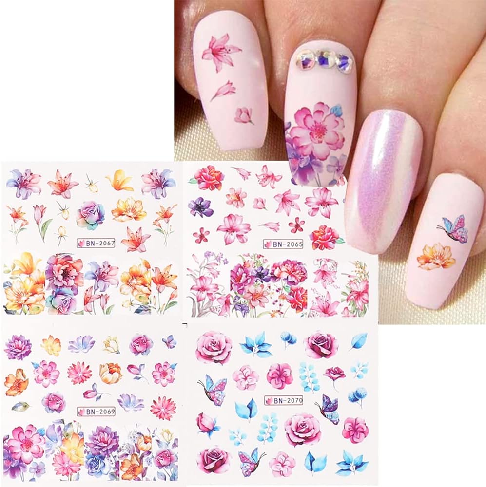 Floral Nail art decal