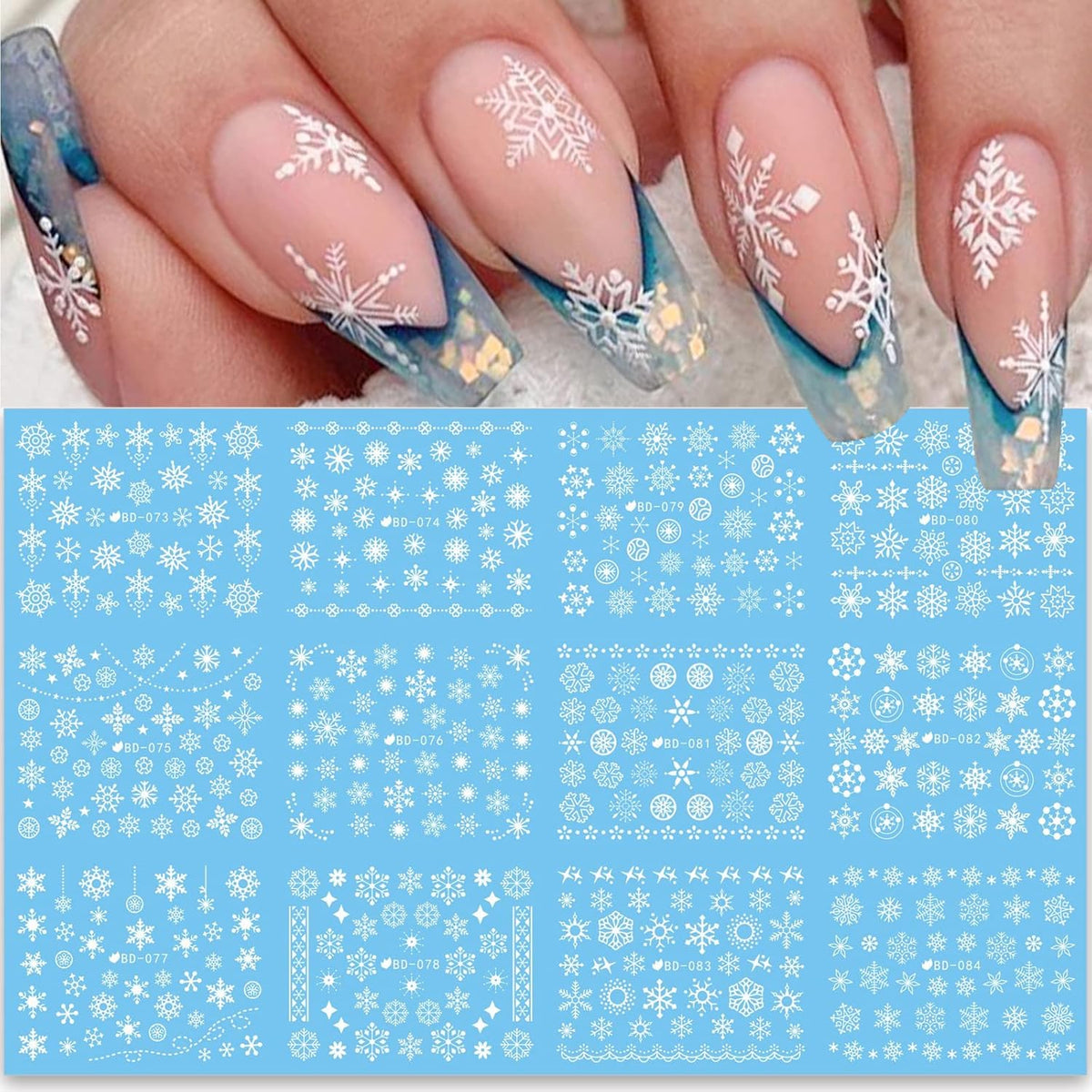 Nail Art Snowflakes Water Decal Range - Random 1pcs