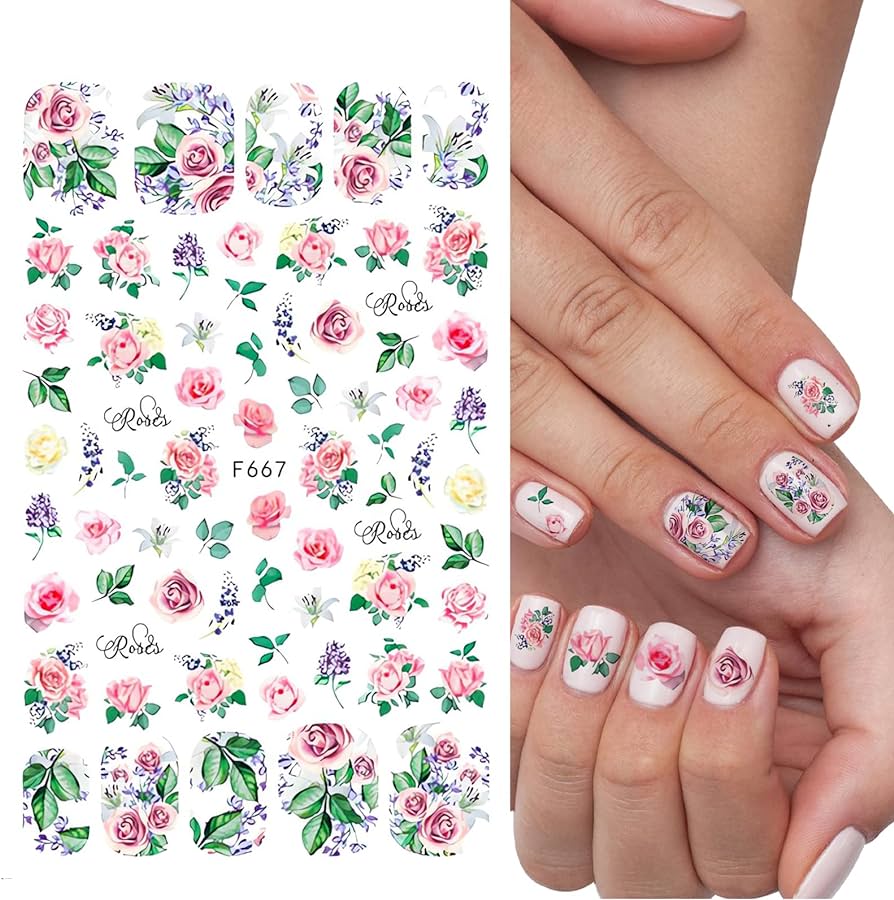 Flower Nail Sticker F667