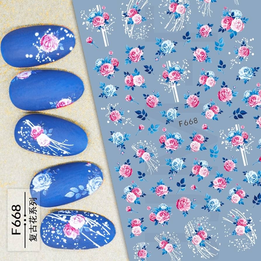 Flower Nail Sticker F668
