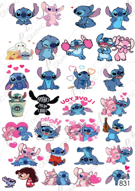 Stitch Nail Art Decal 831