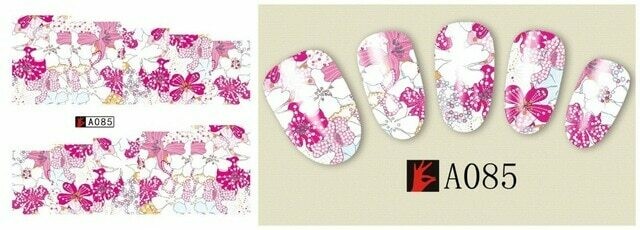 Flower Nail Decal A085