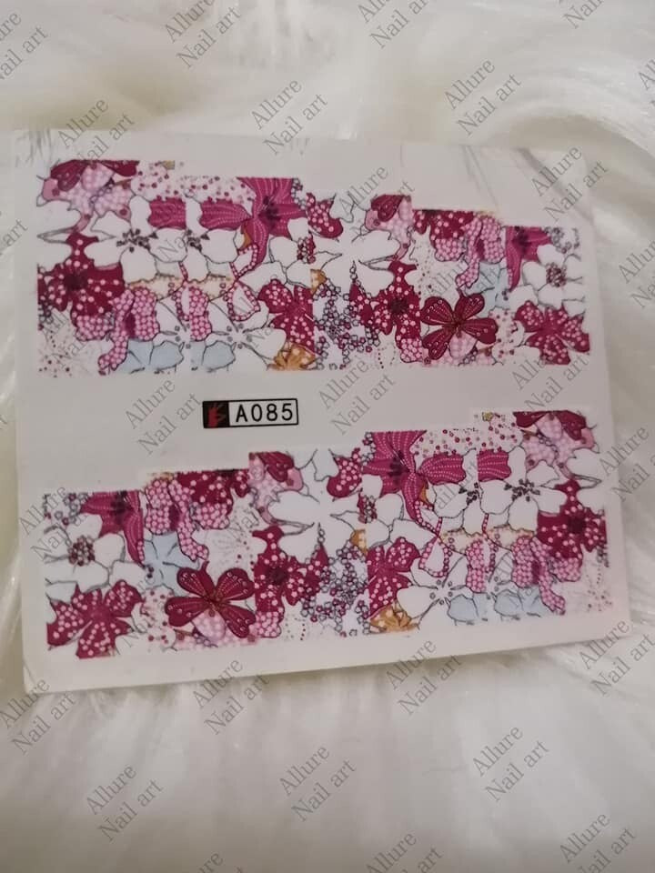 Flower Nail Decal A085