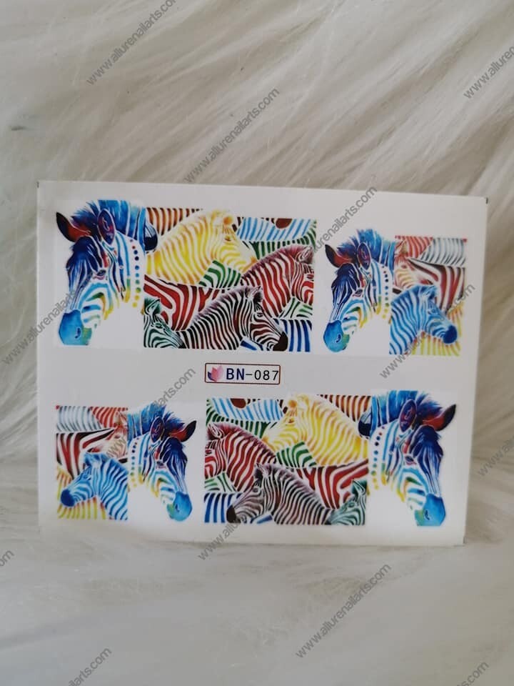 Zebra Wild Animal Nail Decal BN087
