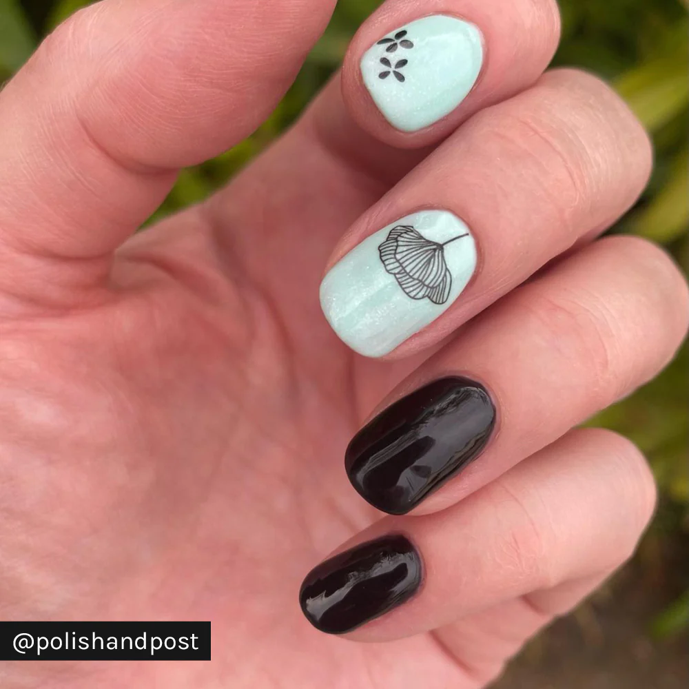 Flower Geometric Nail Decal STZ885