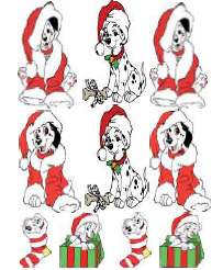 Cartoon Christmas Nail Art Decal