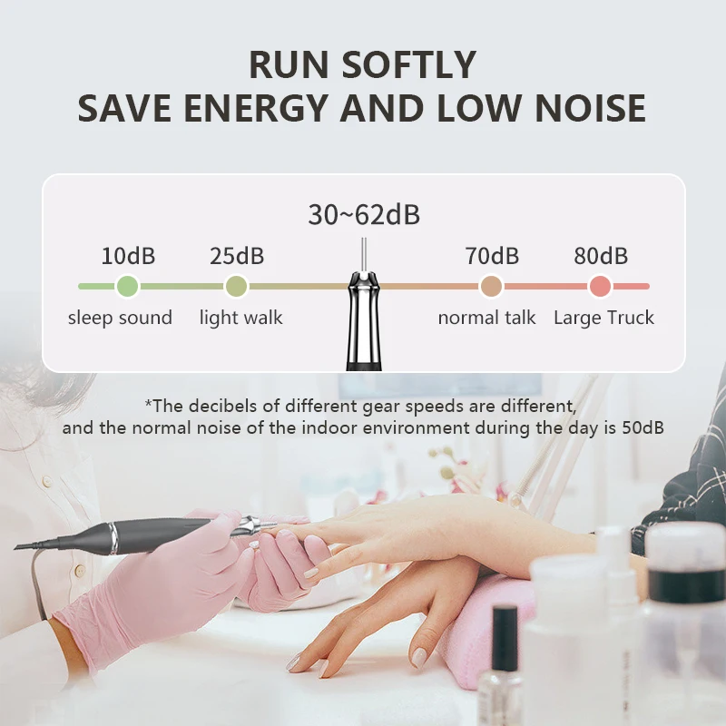 Black Brushless Portable Rechargeable Cordless Nail Drill Machine