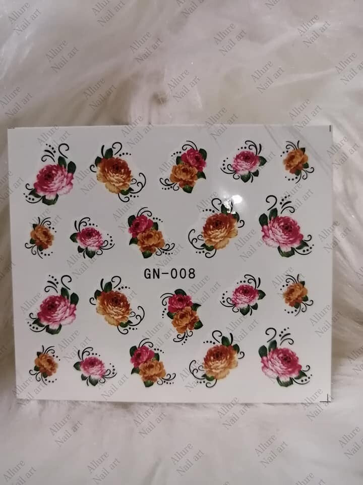 Floral Nail art decal
