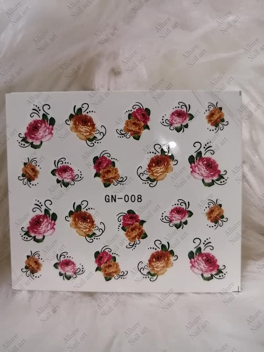 Floral Nail art decal