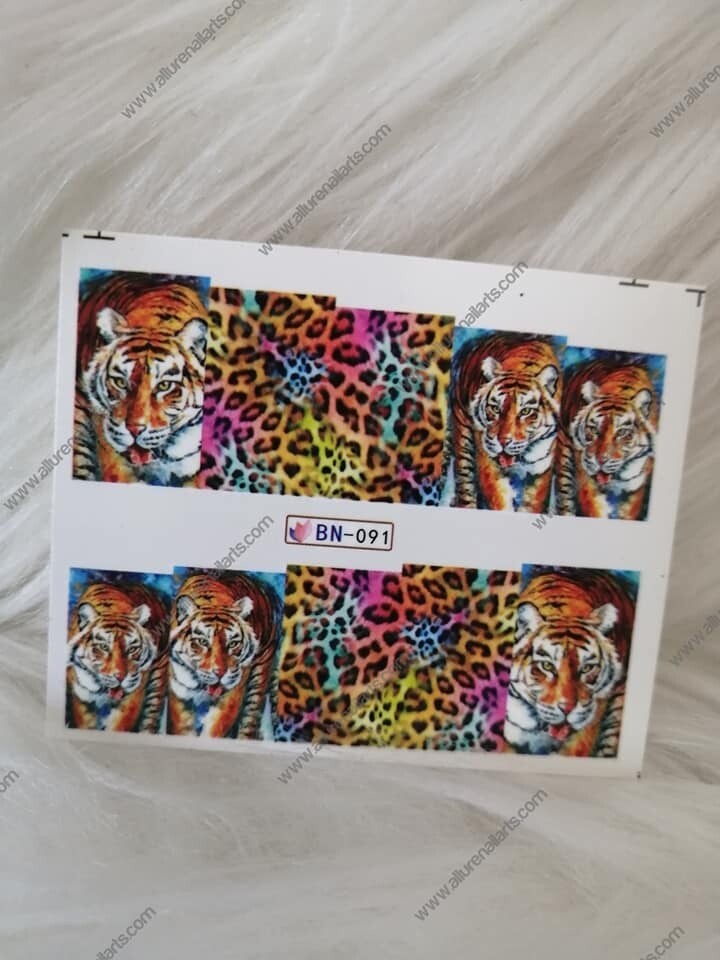 Tiger Wild Animal Nail Decal BN091