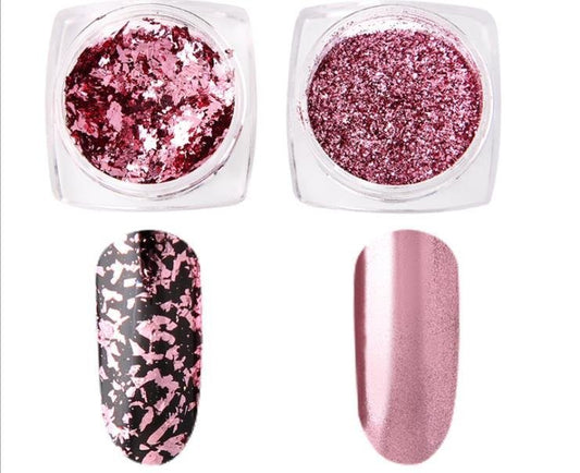 Rose Gold Nail Chrome Powder