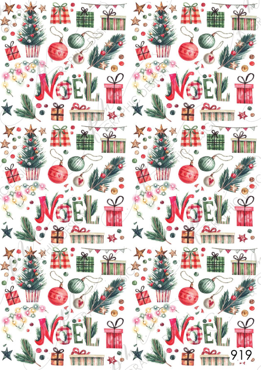 Christmas Nail Art Decal PM919