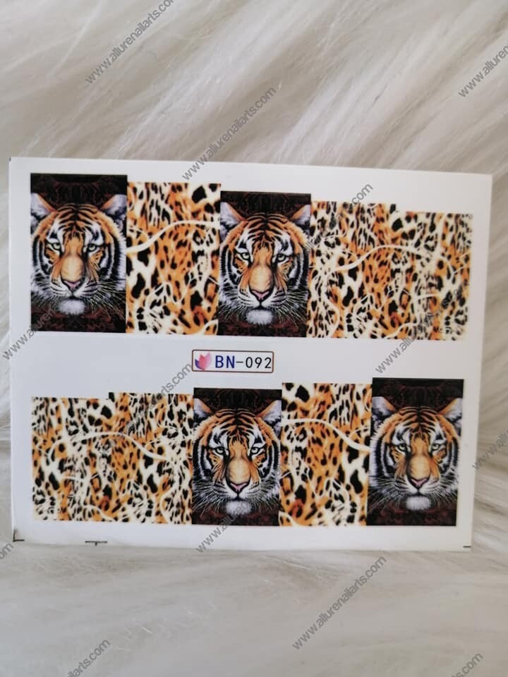 Tiger Wild Animal Nail Decal BN092