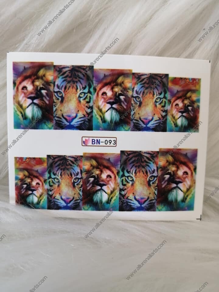 Tiger Wild Animal Nail Decal BN093