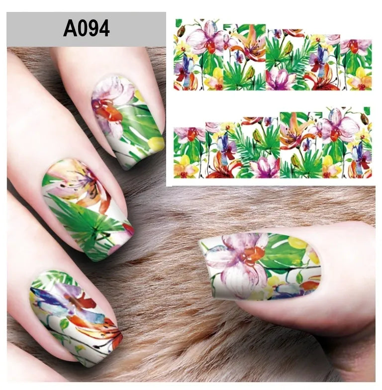 Flower Nail Decal A094