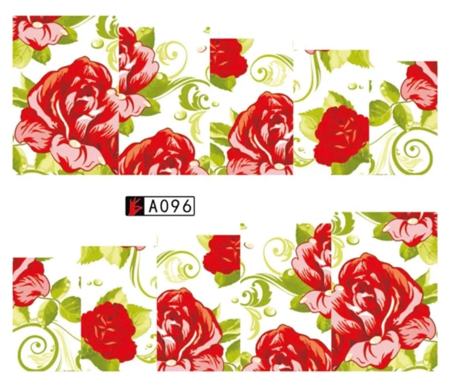 Flower Nail Decal A096