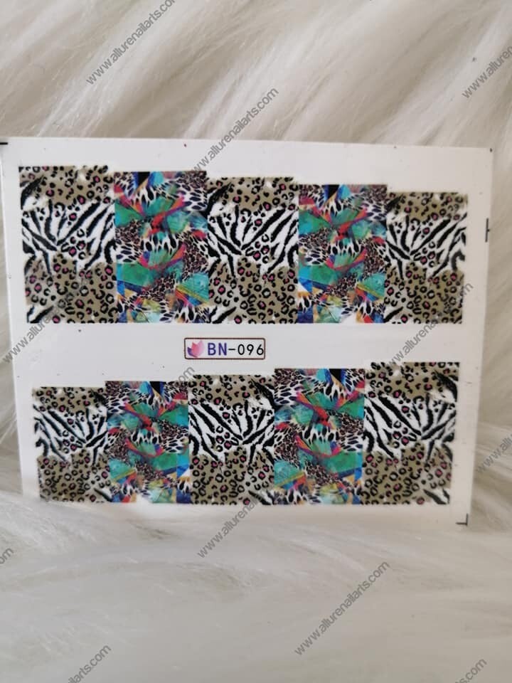 Cheetah Zebra Wild Animal Nail Decal BN096