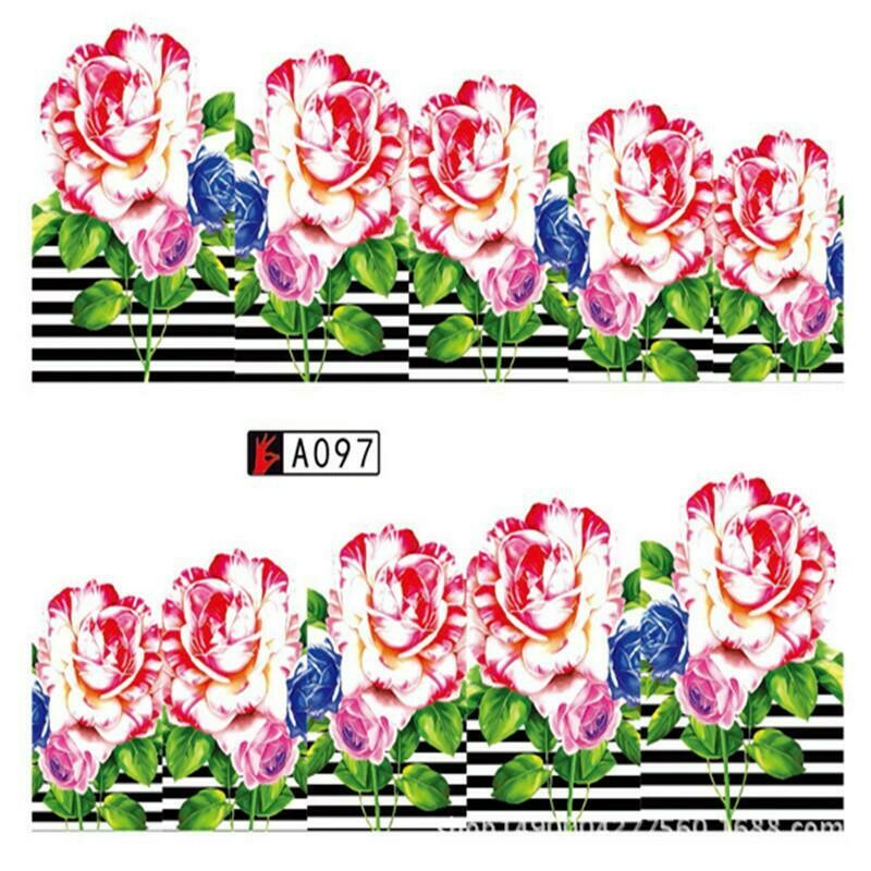 Flower Nail Decal A097