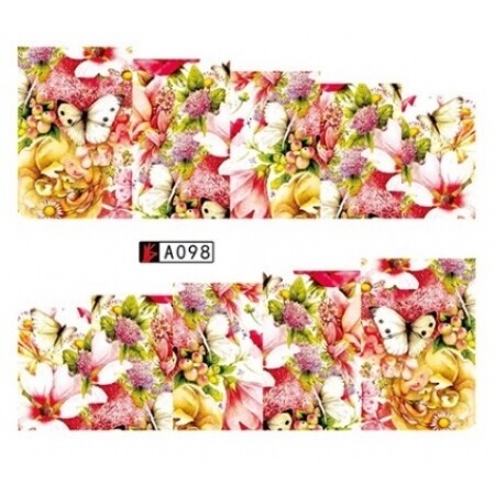 Flower Nail Decal A098