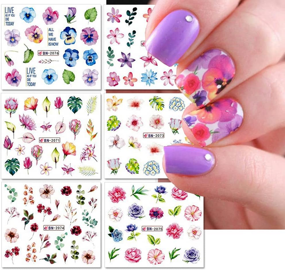 Floral Nail art decal