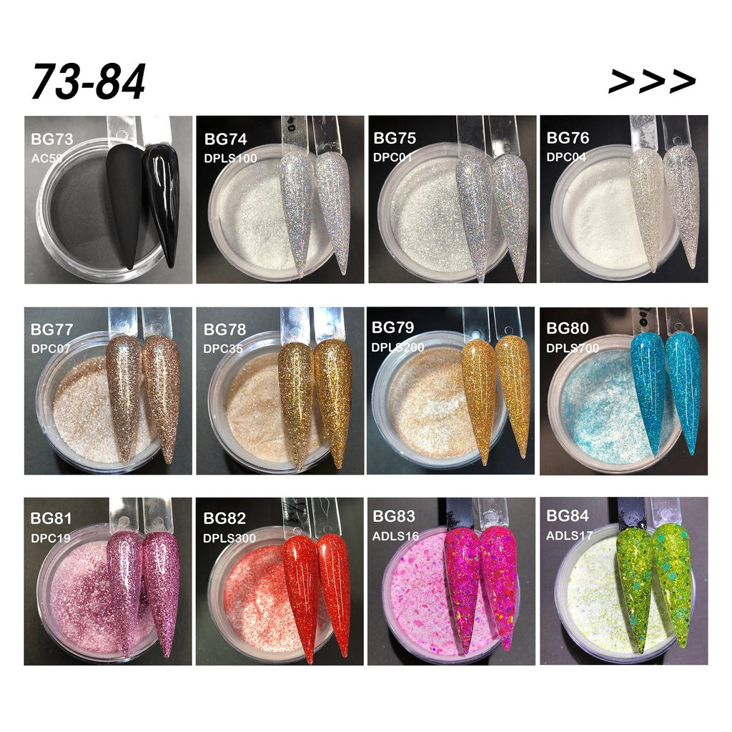 Bling Acrylic Powder 80 x 28g jars Random colors