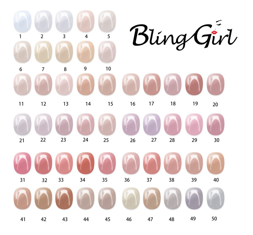 Bling Rubber Base Gel Polish range No 43