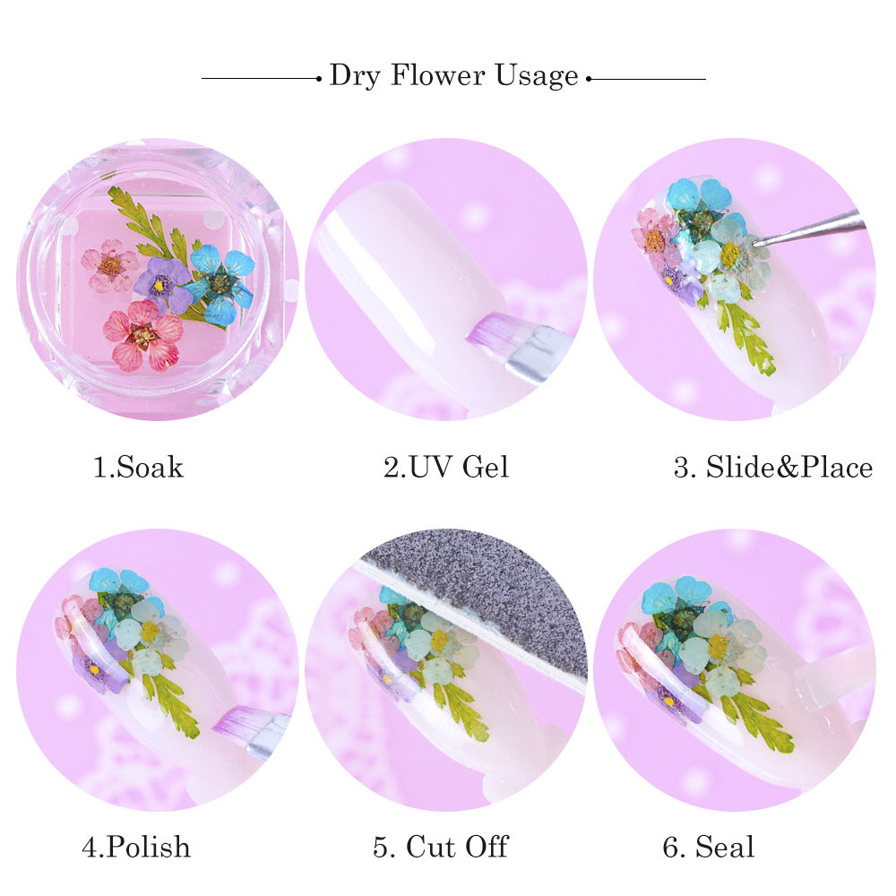 Dried Flower Nail Art