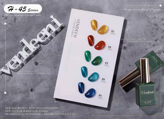 Vendeeni Pink Gel polish 15ml - 5pcs set H45