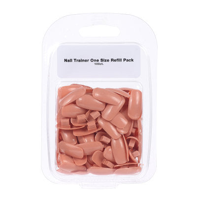 Replacement Refill Nail Tips for Flexible Nail Training Hand (Brown) 100pcs