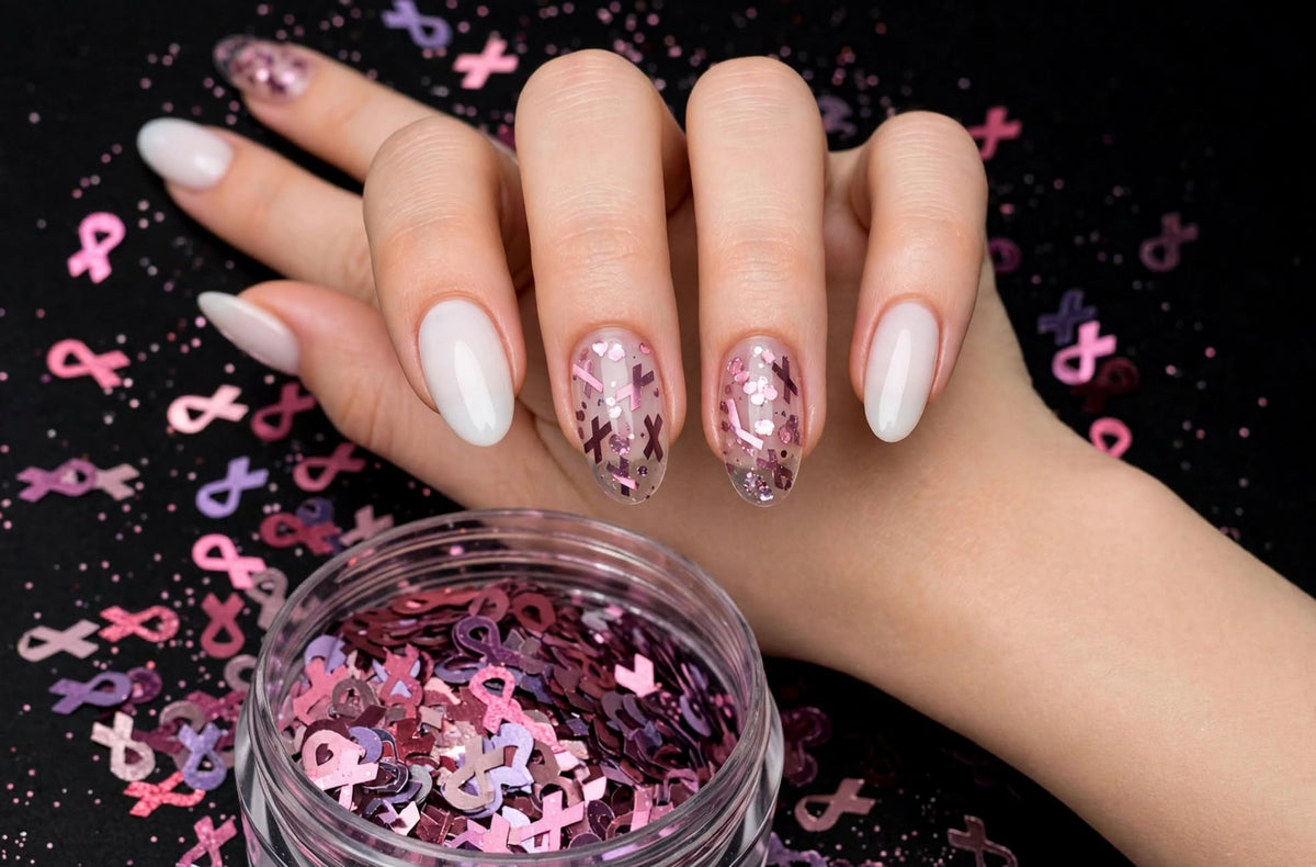 Cancer Awareness Ribbon Sequin 3g Jars