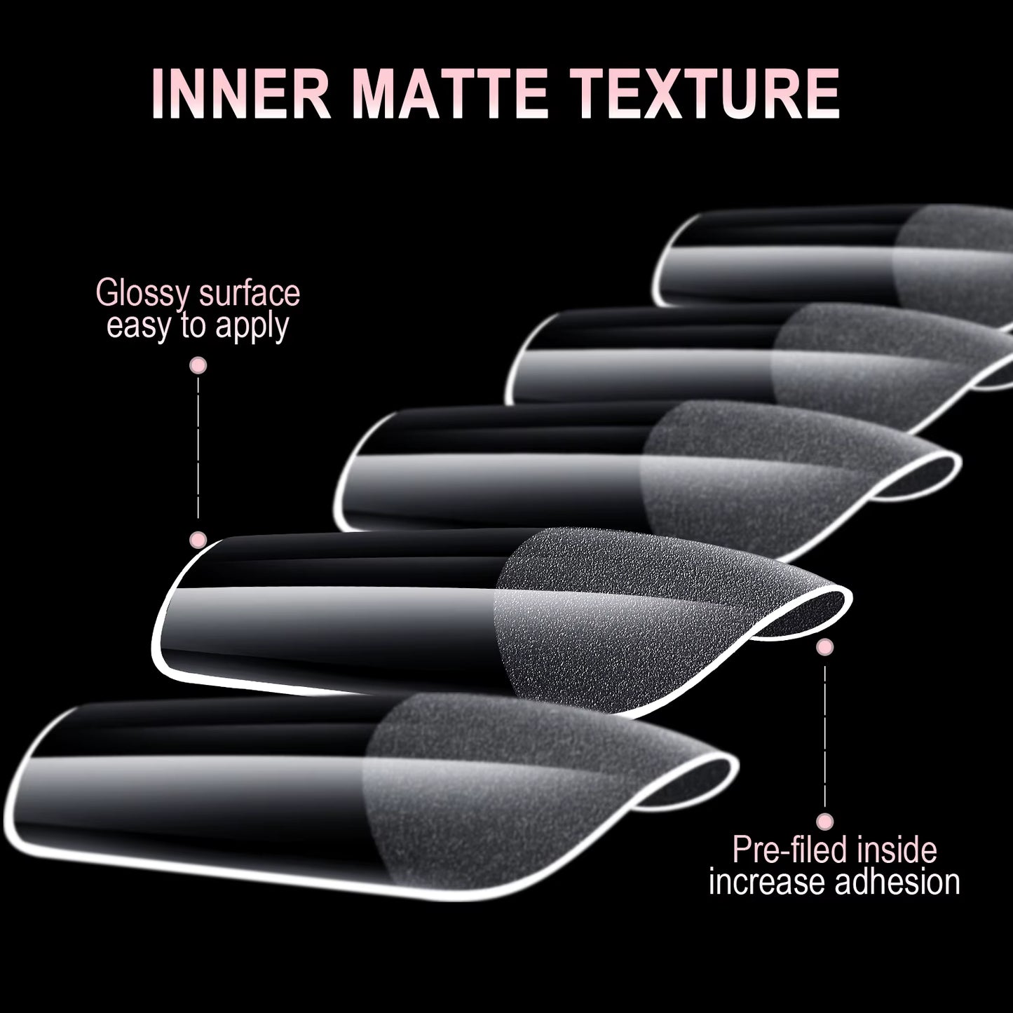 Clear Soft Gel Tips 5pcs Set