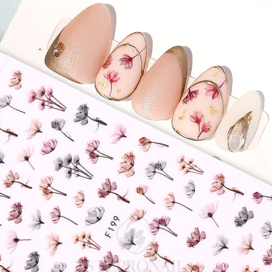 Flower Nail Sticker F199
