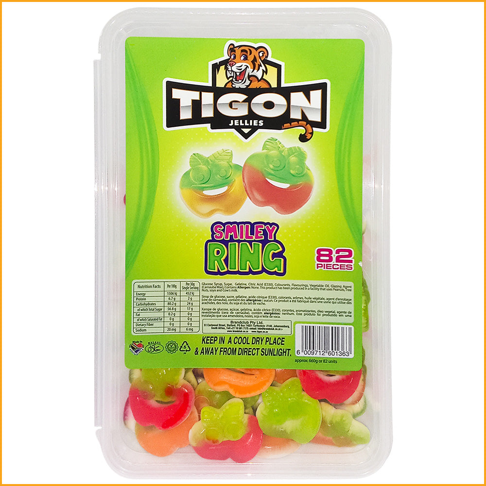 Tigon Jellies – Smiley Ring – Assorted Flavours