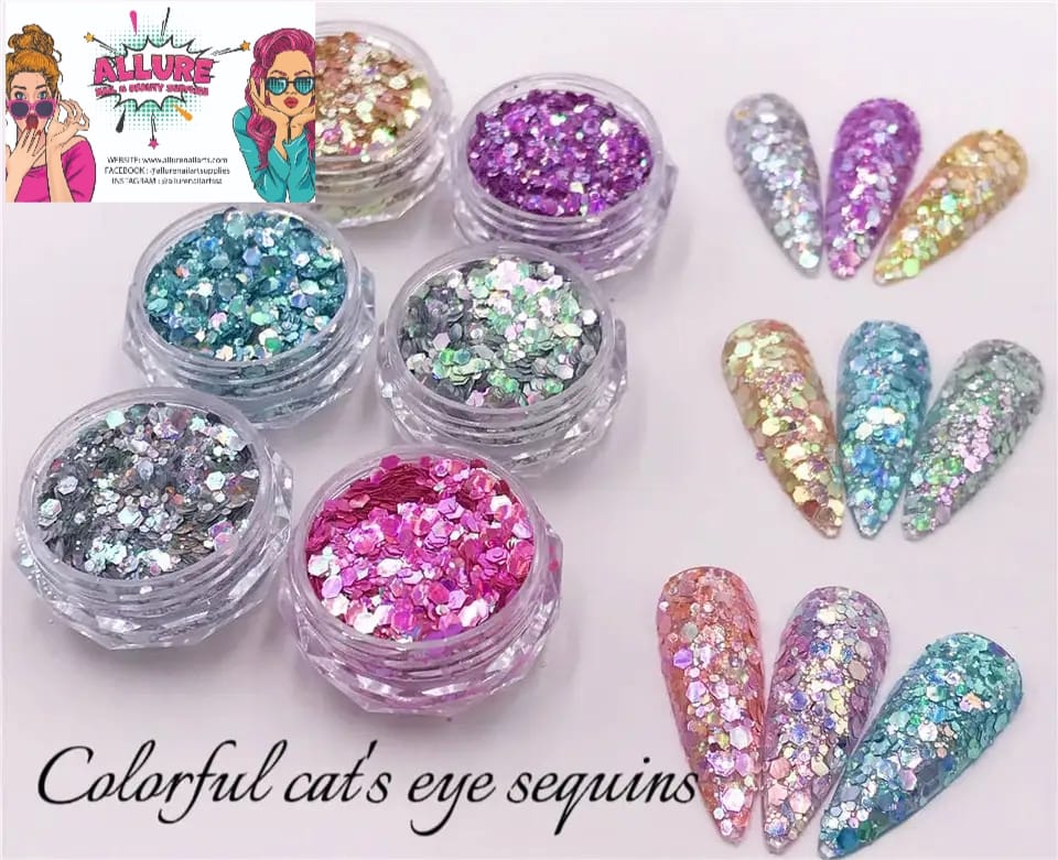 Cat eye Chunky Glitter