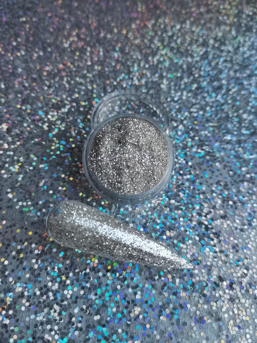 Mirror Silver Glitter