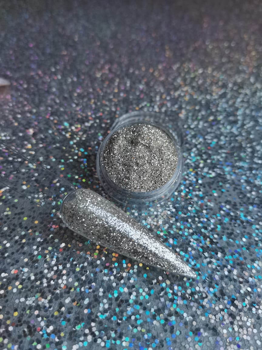 Mirror Silver Glitter