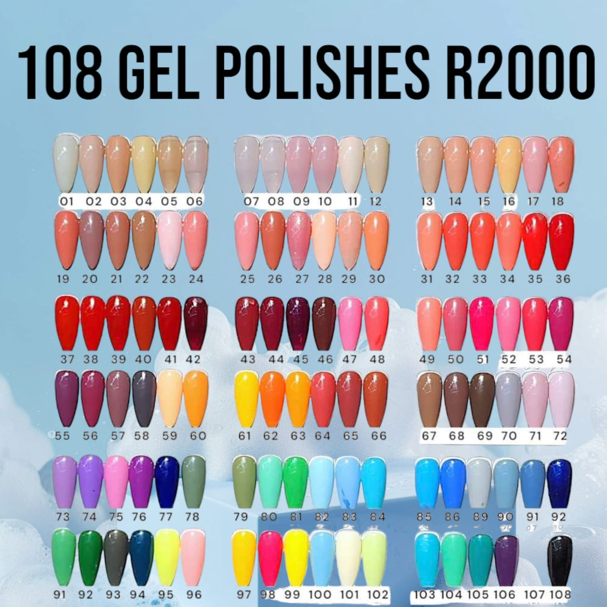 108pcs Cherry Gel Polish Set
