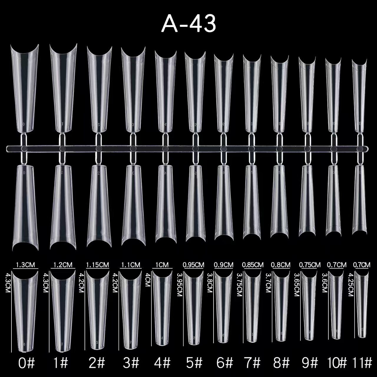 Long Coffin Tips 500pcs